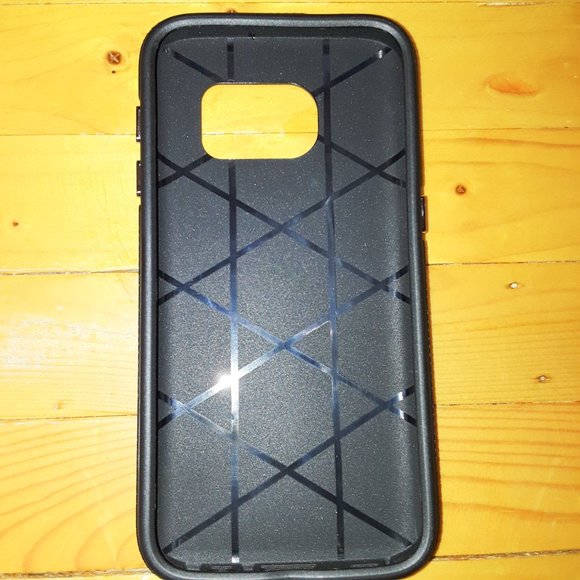 Black Textured Samsung Galaxy S7 Protective Hybrid Phone Case - Picture 4 of 5